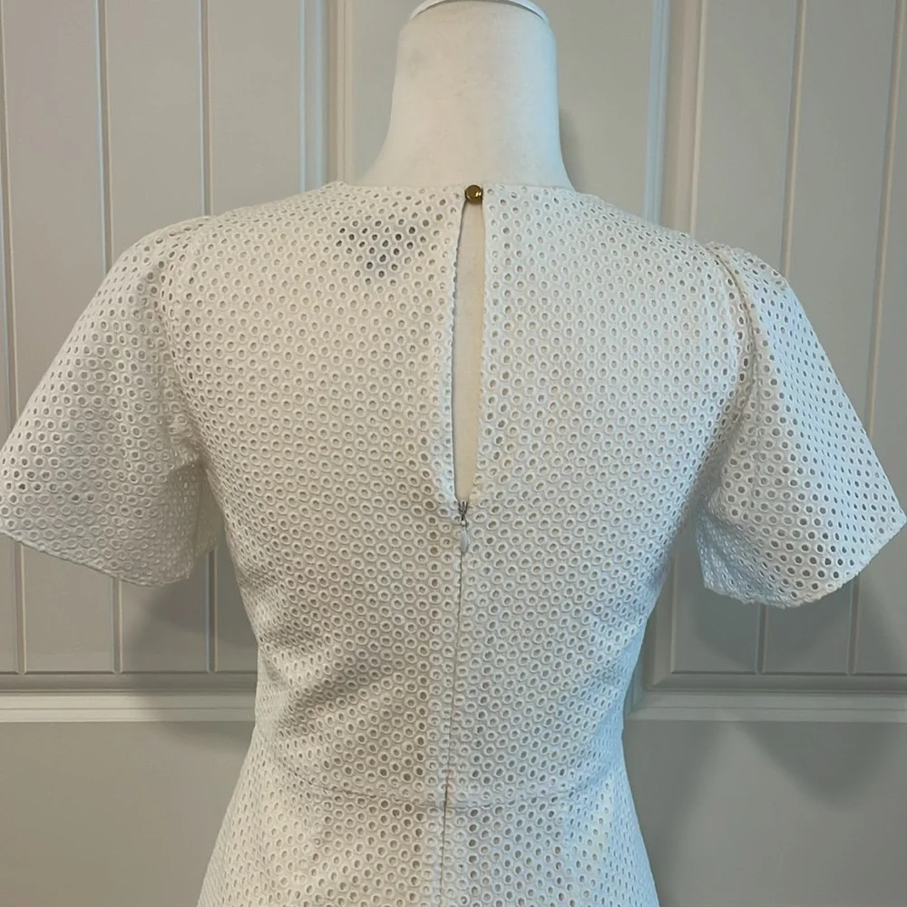 J. Crew Flutter Sleeve Eyelet Dress - Picture 5 of 14